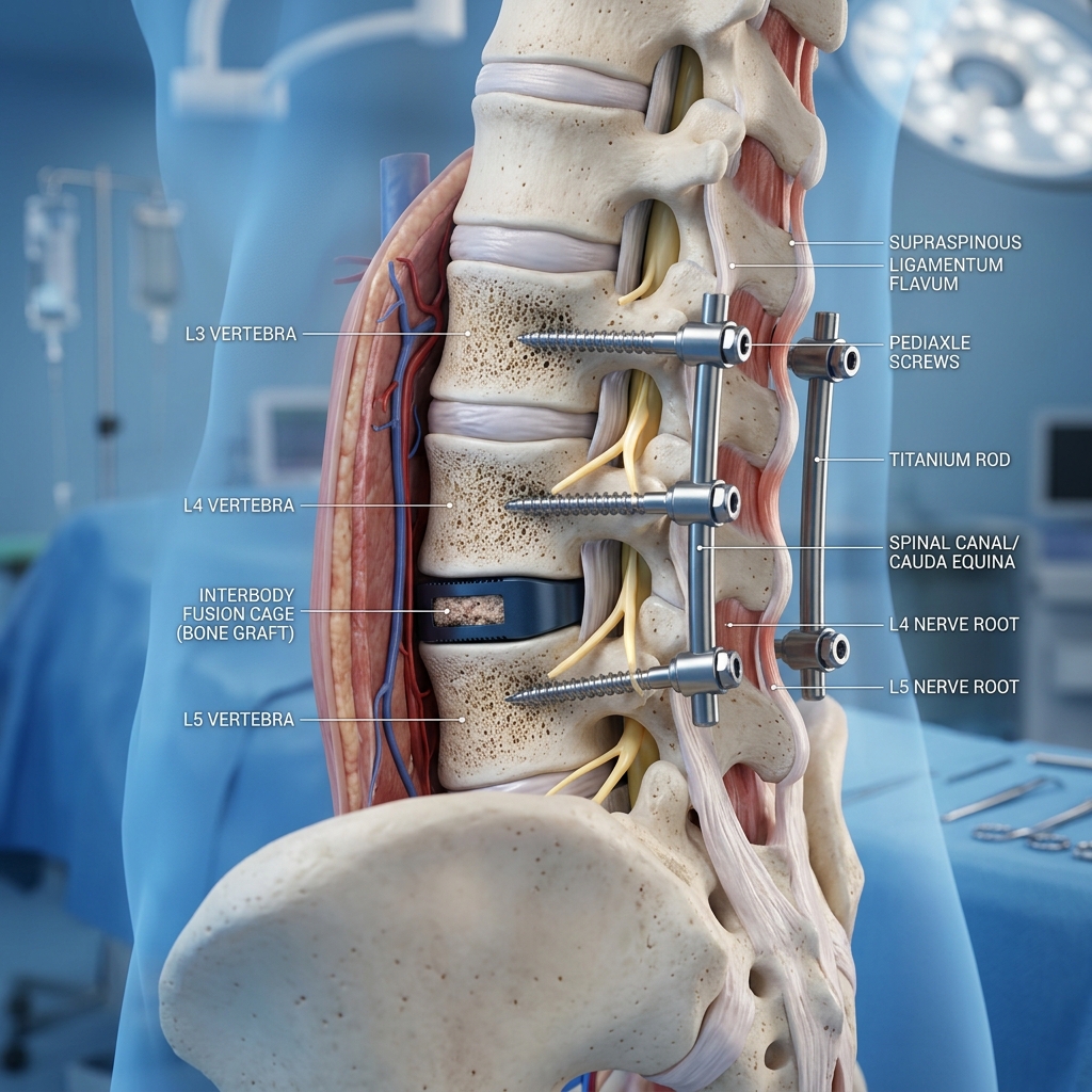 Complex Spine Fusion Surgery Illustration