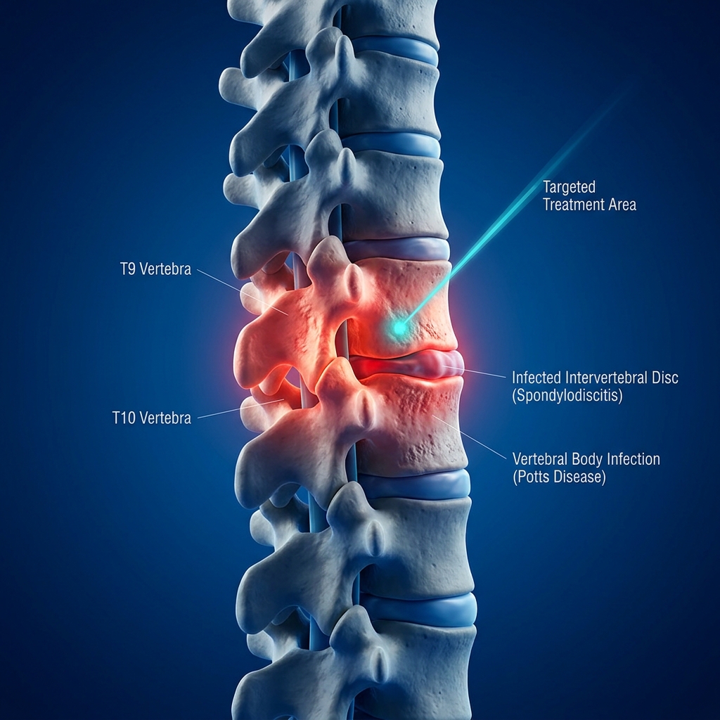TB Spine and Spondylodiscitis Care Illustration